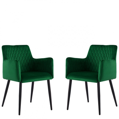 Set dvoch moderných stoličiek PILAR - zelená