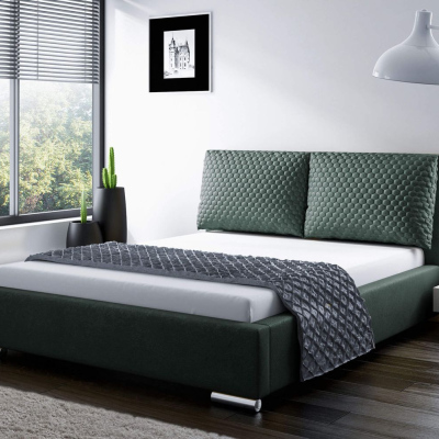 Praktická posteľ s vankúšmi 160x200 DUBAI - zelená