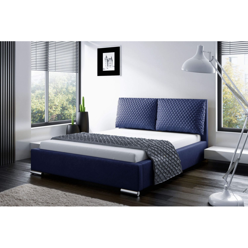 Praktická posteľ s vankúšmi 160x200 DUBAI - modrá
