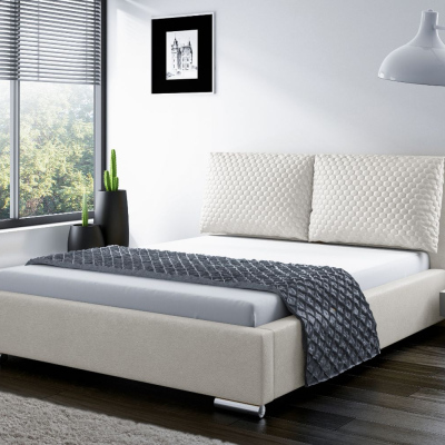 Praktická posteľ s vankúšmi 180x200 DUBAI - béžová