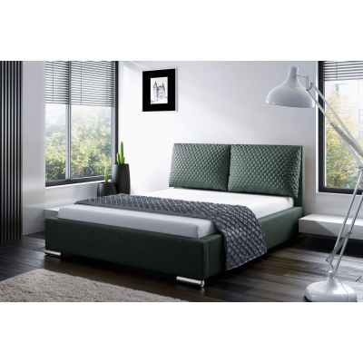 Praktická posteľ s vankúšmi 200x200 DUBAI - zelená