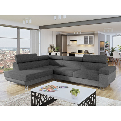 Sedacia súprava FAYA - šedá / svetlo šedá, ľavý roh