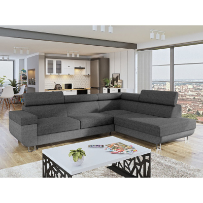 Sedacia súprava FAYA - šedá / svetlo šedá, pravý roh