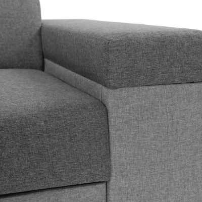 Sedacia súprava FAYA - šedá / svetlo šedá, pravý roh