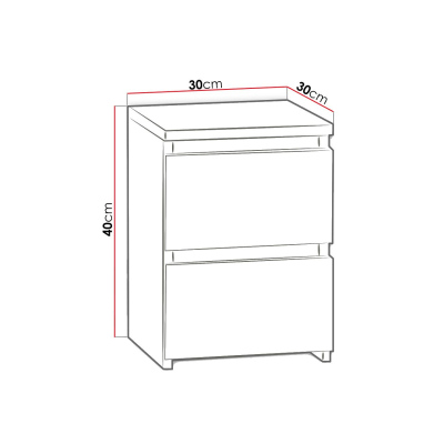 Nočný stolík BERYL M2 - biely