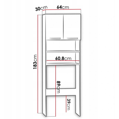 Kúpeľňová skriňa IRMA - biela