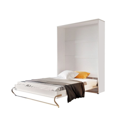 Vertikálna výklopná manželská posteľ 140x200 CELENA - biela