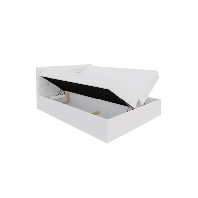 Boxspringová posteľ 160x200 CAROLA - biela + topper ZDARMA