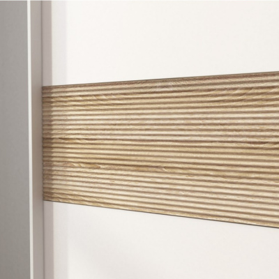 Šatníková skriňa 150 cm MELODY 6 - biela / dub sonoma