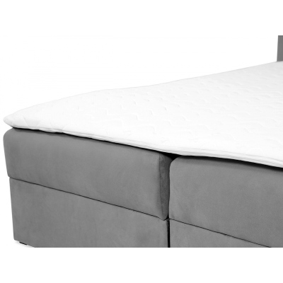Kontinentálna manželská posteľ 180x200 CARMELA - čierna + topper ZDARMA