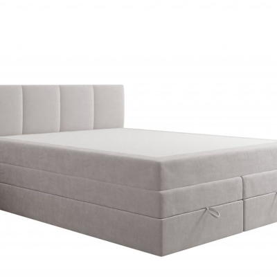 Čalúnená posteľ s úložným priestorom 160x200 PORSHA - sivá