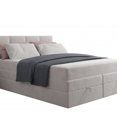 Čalúnená posteľ s úložným priestorom 180x200 PORSHA - sivá