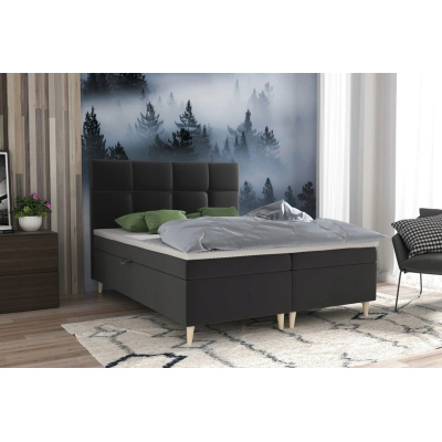 Posteľ Boxspring 140x200 RONJA - sivá