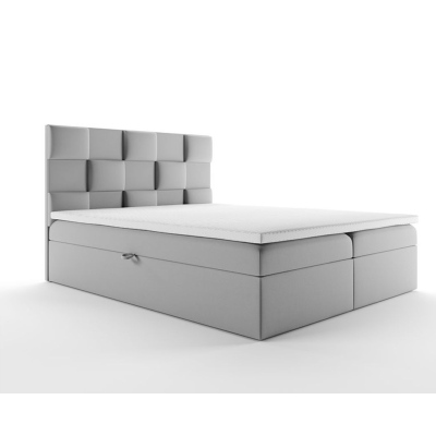 Čalúnená posteľ s úložným priestorom 160x200 SCOTTY - svetlosivá