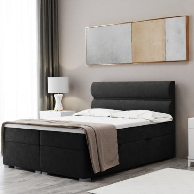 Boxspringová manželská posteľ PALMIRA 180x200 - čierna