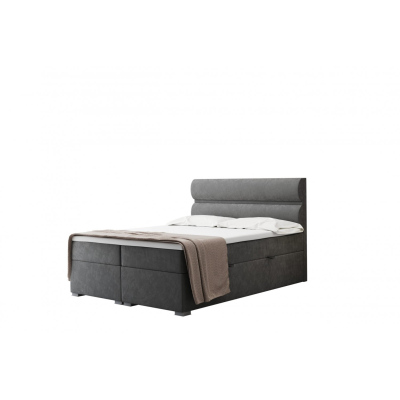 Boxspringová manželská posteľ PALMIRA 140x200 - čierna