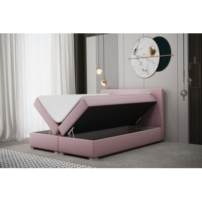 Pohodlná boxspringová manželská posteľ LEONTYNA 200x200 - ružová