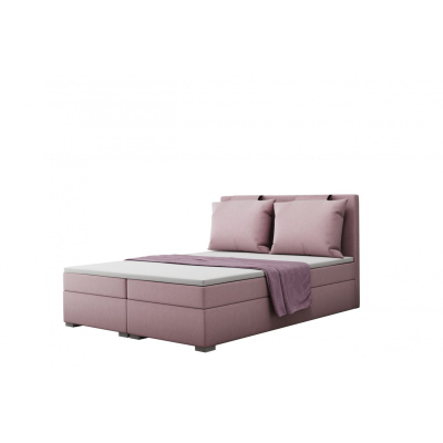 Pohodlná boxspringová manželská posteľ LEONTYNA 180x200 - tmavo sivá
