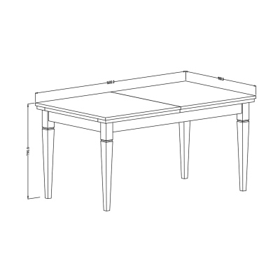 Rozkladací jedálenský stôl EROL - abisko ash / dub lefkas