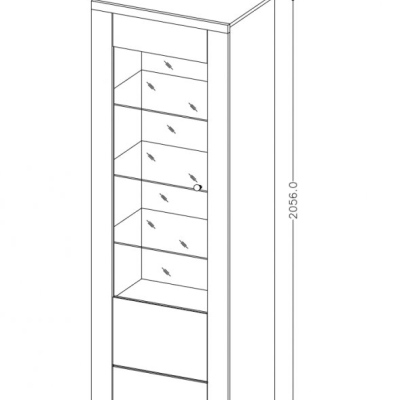 Moderná obývacia stena LEONOR - satin nussbaum / touchwood