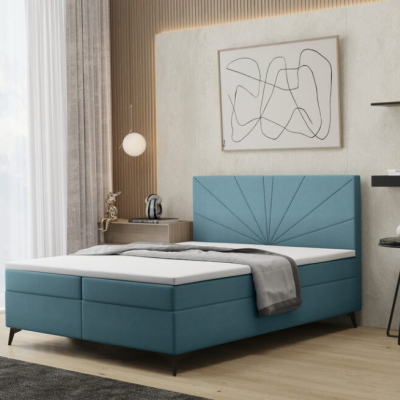 Manželská posteľ FILOMENA 200x200 - modrá