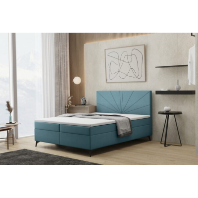 Manželská posteľ FILOMENA 180x200 - modrá