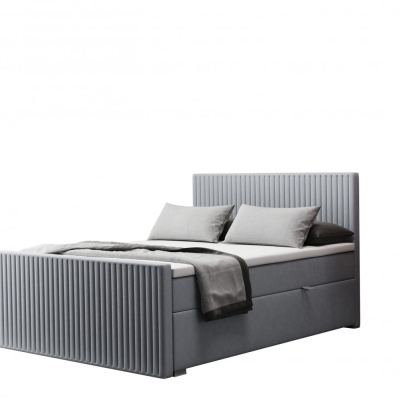 Pohodlná manželská posteľ FELICITA 160x200 - sivá