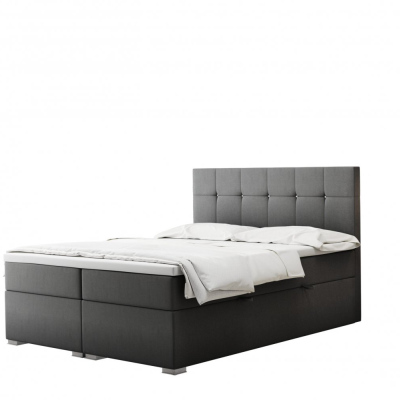 Pohodlná manželská posteľ SILVIE 200x200 - sivá