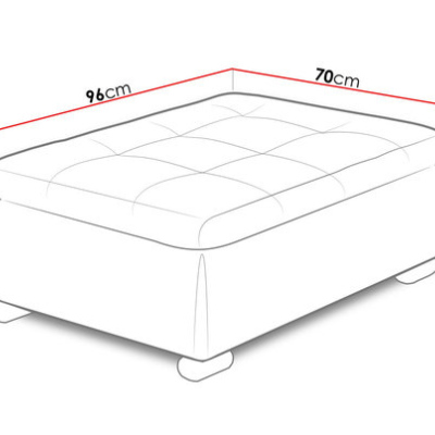Vzorovaný taburet do obývačky NELLI 2 - biely / šedý