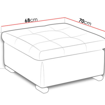 Vzorovaný taburet do obývačky NELLI 1 - biely / šedý