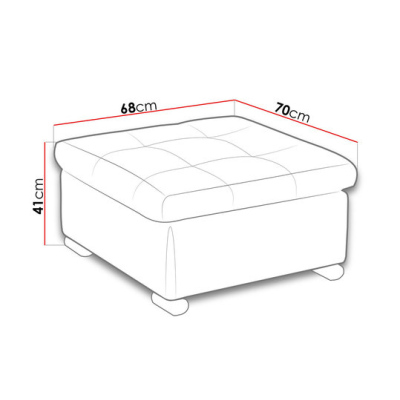 Vzorovaný taburet do obývačky NELLI 1 - biely / šedý