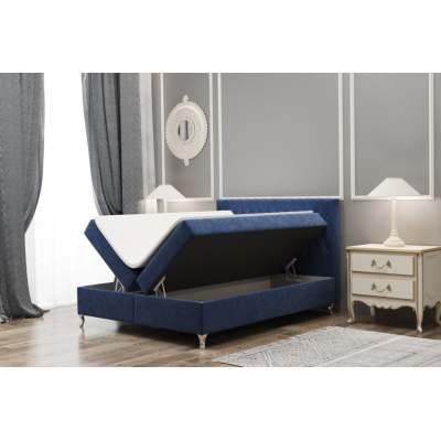 Manželská posteľ LIBUSE 200x200 - modrá