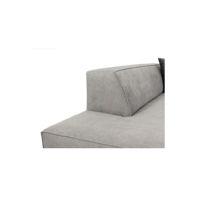 Rohová sedačka INDIANAPOLIS - svetlá šedá, pravý roh