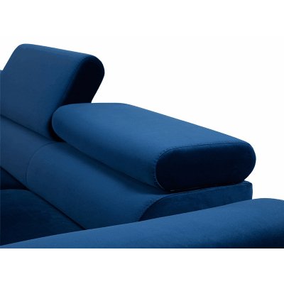 Rozkladacia sedačka s úložným priestorom SAN DIEGO - tmavá modrá / šedá, pravý roh