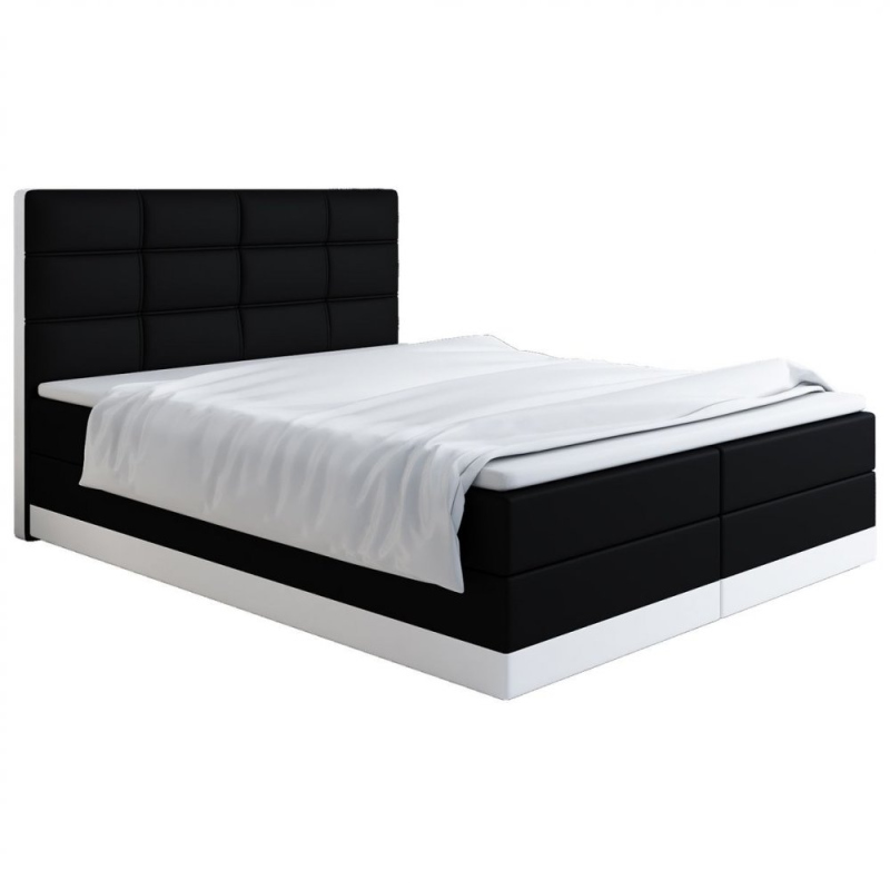 Čalúnená posteľ 160x200 LILLIANA 1 - čierna / biela