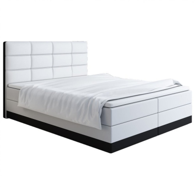 Čalúnená posteľ 160x200 LILLIANA 1 - biela / čierna