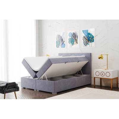 Posteľ do spálne pre pohodlný spánok SABINE 180x200 - svetlo sivá