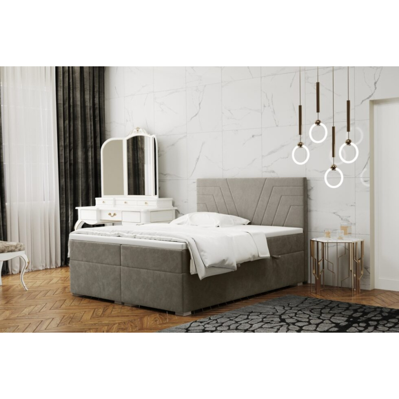 Pohodlná posteľ ILIANA 140x200 - béžová