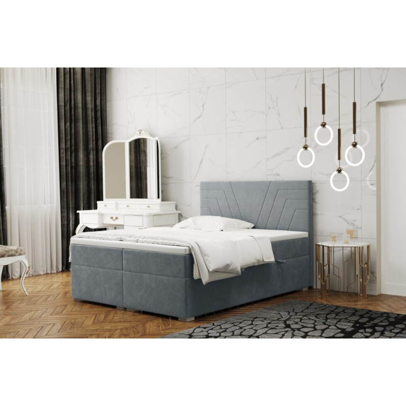 Pohodlná posteľ ILIANA 140x200 - sivá