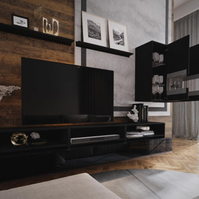 Elegantná obývacia stena BRADT 24 - čierna