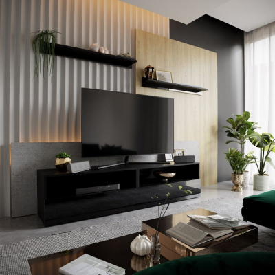 Elegantná obývacia stena BRADT 48 - čierna