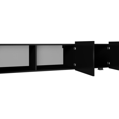 TV stolík 150 cm CHEMUNG - biely / lesklý biely