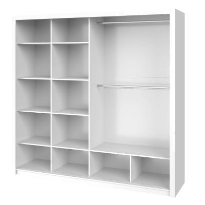 Spálňová zostava s posteľou 160x200 CORTLAND 5 - biela / šedá ekokoža