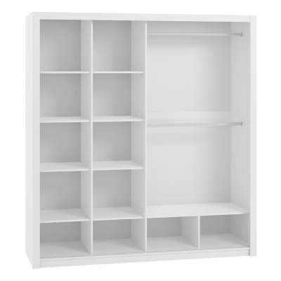 Spálňová zostava s posteľou 160x200 CORTLAND 5 - biela / šedá ekokoža