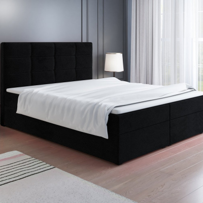 Čalúnená posteľ LILLIANA 1 - 180x200, čierna