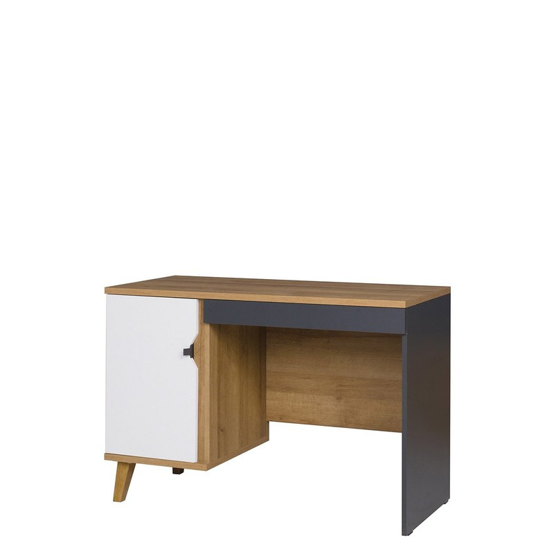 Písací stôl JURUPA - dub zlatý / biely