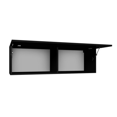 Obývacia stena CHEMUNG 22 - dub artisan / čierna lesklá