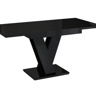 Rozkladací jedálenský stôl MAEL - čierny lesk
