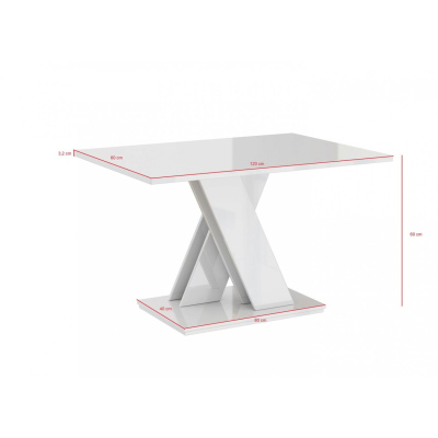Konferenčný stôl PEPAX MINI - biely lesklý