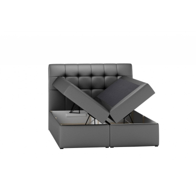 Kontinentálna posteľ LUCIA - 180x200, čierna + topper ZDARMA